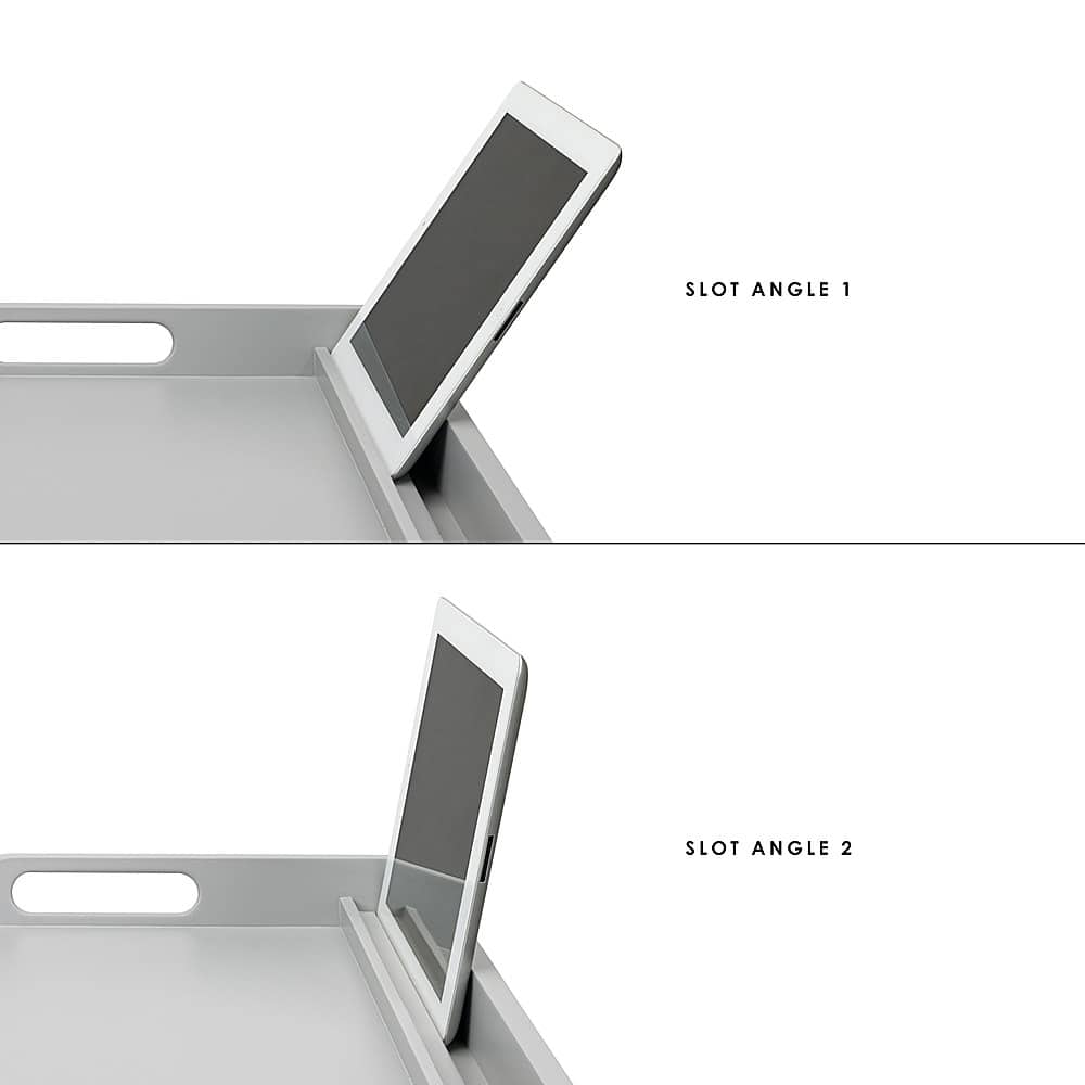 Alt View 13. Rossie Home - Media Bed Tray for 17.3" Laptop or Tablet - Calming Gray.