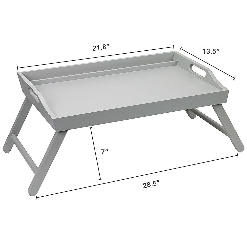 Alt View 15. Rossie Home - Media Bed Tray for 17.3" Laptop or Tablet - Calming Gray.
