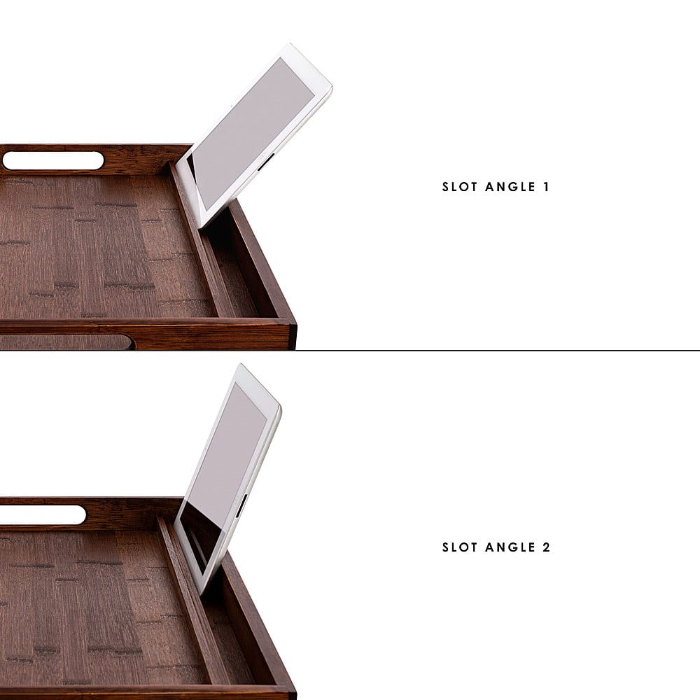 Alt View 13. Rossie Home - Media Bed Tray for 17.3" Laptop or Tablet - Bamboo Espresso.