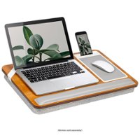 Rossie Home - Premium Lap Desk for 15.6" Laptop - Acacia Wood Golden Saddle - Front_Zoom