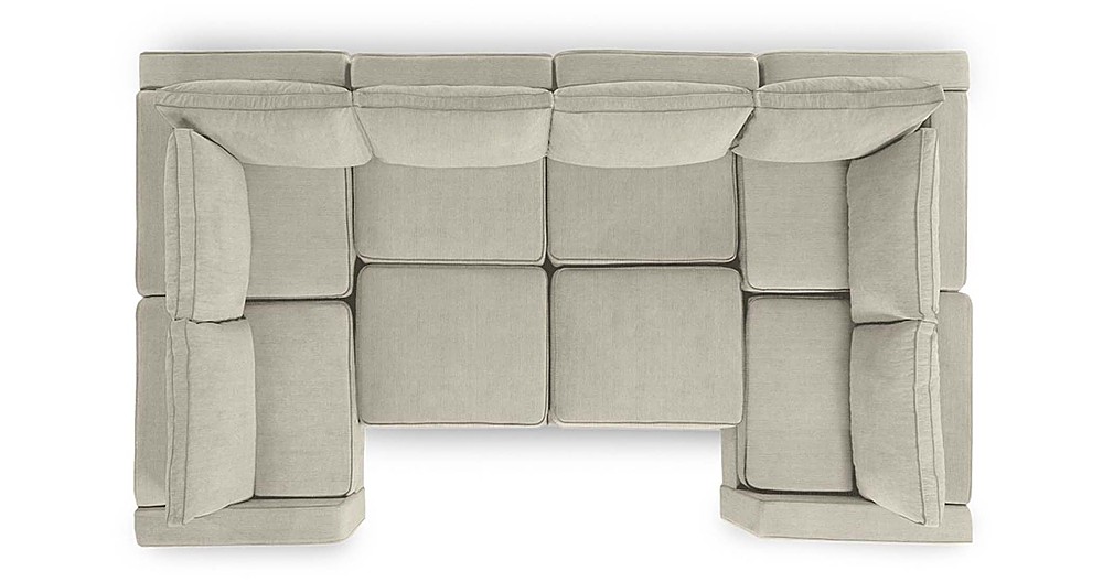 Angle View: Lovesac - 8 Seats + 10 Sides Combed Chenille & Lovesoft - Tan