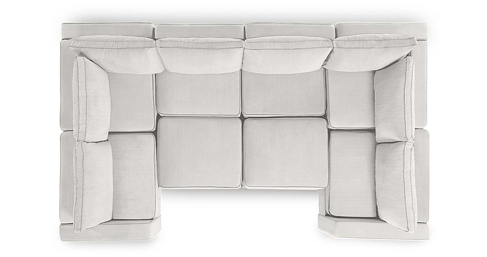 Angle View: Lovesac - 8 Seats + 10 Sides Corded Velvet & Standard Foam - Sky Grey