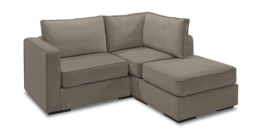 Angle View: Lovesac - 3 Seats + 4 Sides Chenille & Standard Foam (9 Boxes) - Taupe