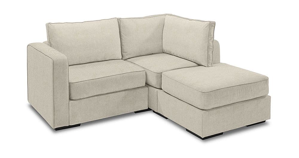 Angle View: Lovesac - 3 Seats + 4 Sides Chenille & Standard Foam (9 Boxes) - Tan