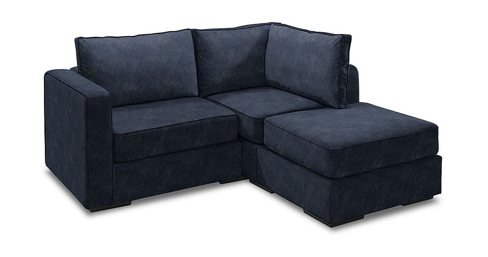 Angle View: Lovesac - 3 Seats + 4 Sides & Lovesoft (9 Boxes) - Midnight Navy