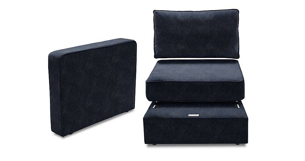 Left View: Lovesac - 3 Seats + 4 Sides & Lovesoft (9 Boxes) - Midnight Navy