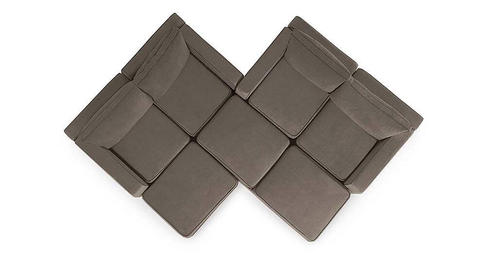 Angle View: Lovesac - 7 Seats + 8 Sides Combed Chenille & Standard Foam - Taupe