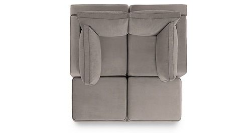 Lovesac - 4 Seats + 4 Sides Padded & Standard Foam (10 Boxes) - Taupe
