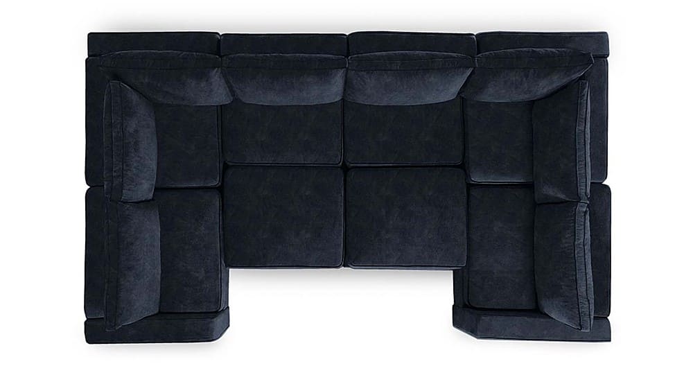 Angle View: Lovesac - 8 Seats + 10 Sides Corded Velvet & Lovesoft - Midnight Navy