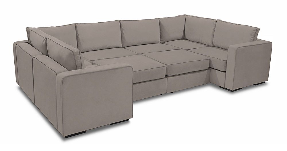 Angle View: Lovesac - 8 Seats + 10 Sides Padded & Standard Foam (22 Boxes) - Taupe