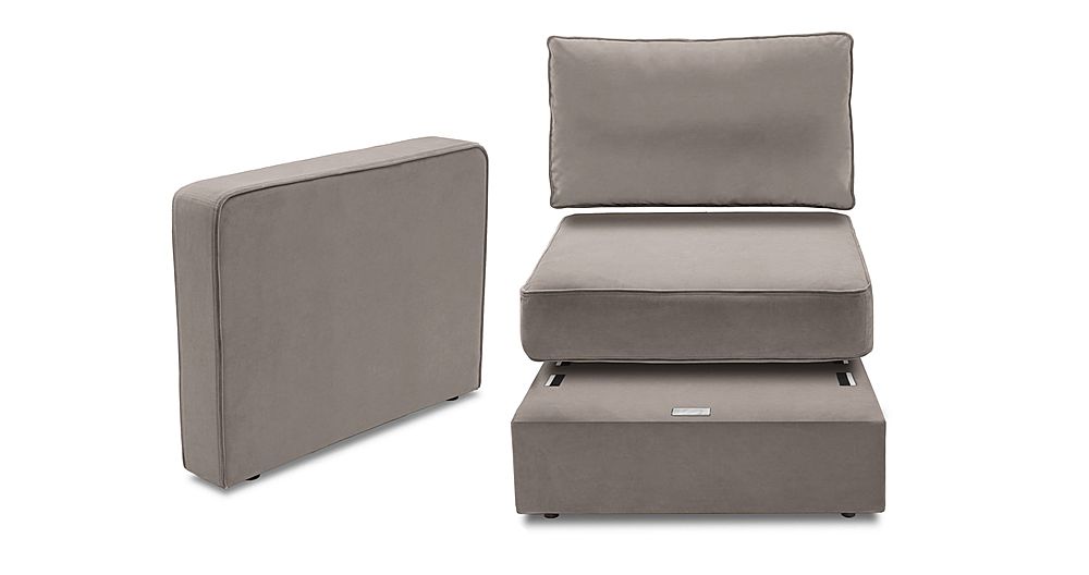 Left View: Lovesac - 8 Seats + 10 Sides Padded & Standard Foam (22 Boxes) - Taupe