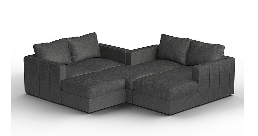 Lovesac - 7 Seats + 8 Sides Corded Velvet & Lovesoft - Charcoal Grey