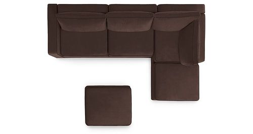 Lovesac - 5 Seats + 5 Sides Padded & Lovesoft (13 Boxes) - Chocolate