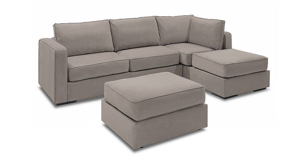 Angle View: Lovesac - 5 Seats + 5 Sides Padded & Lovesoft (13 Boxes) - Taupe