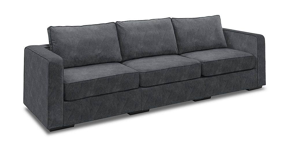 Angle View: Lovesac - 3 Seats + 5 Sides Charcoal Corded & Standard Foam (10 Boxes) - Charcoal Grey