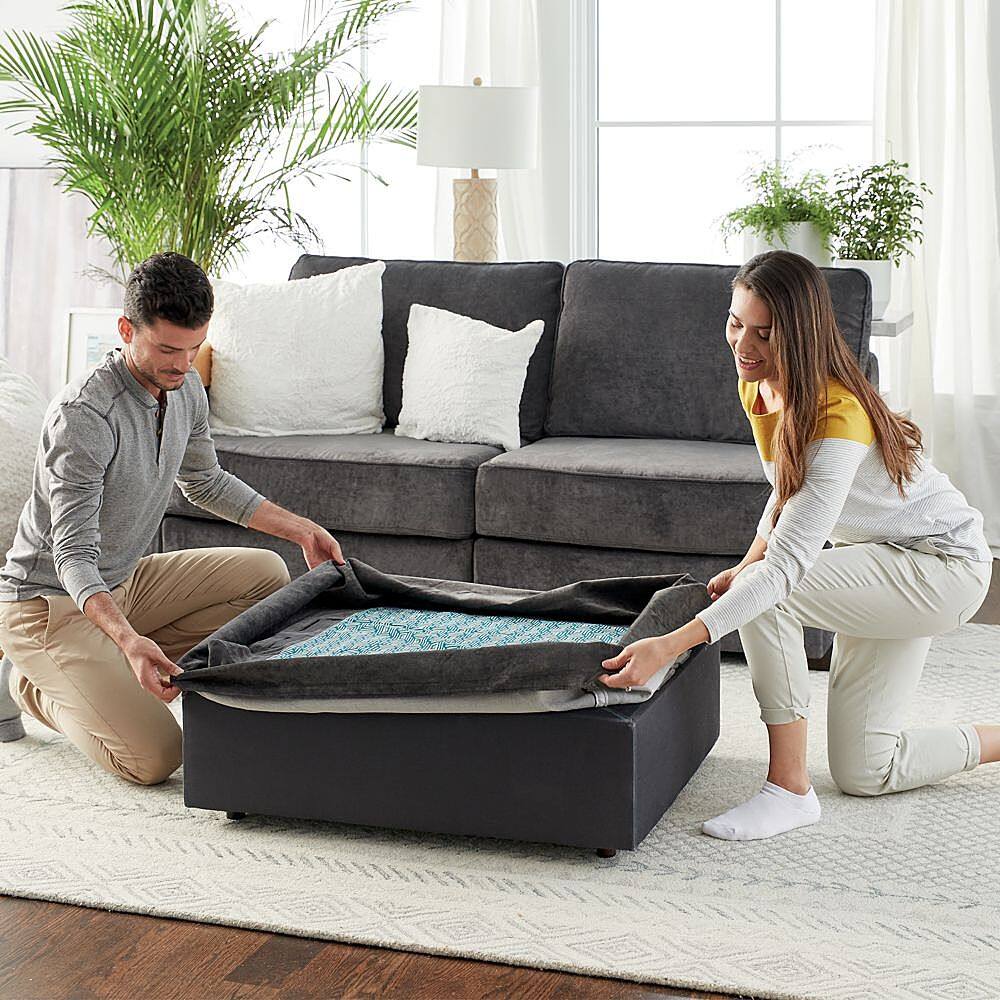 Lovesac 4 Seats + 4 Sides Chenille & Lovesoft (10 Boxes) Tan VV3440