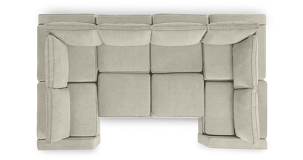 Angle View: Lovesac - 8 Seats + 10 Sides Combed Chenille & Standard Foam - Tan