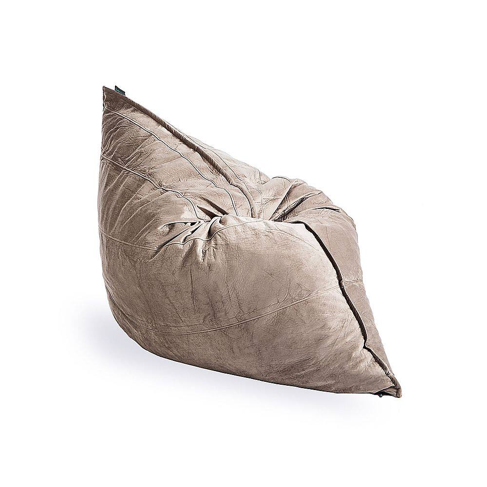 Angle View: Lovesac - PillowSac in Padded Velvet - Taupe