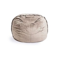 Lovesac - MovieSac in Padded Velvet - Taupe - Front_Zoom