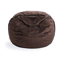 Lovesac - SuperSac In Padded Velvet - Chocolate - Front_Zoom