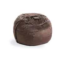 Lovesac - MovieSac Padded Velvet - Chocolate - Front_Zoom