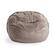Front. Lovesac - SuperSac in Taupe Padded Velvet - Taupe.