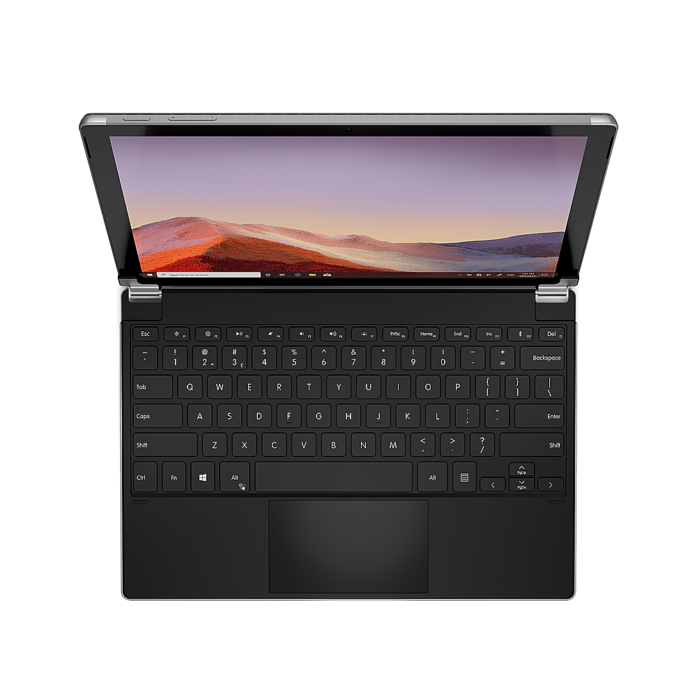 Back View: Brydge - Series II Wireless Keyboard for Apple® iPad® Air (2019) and 10.5-inch iPad Pro - Silver