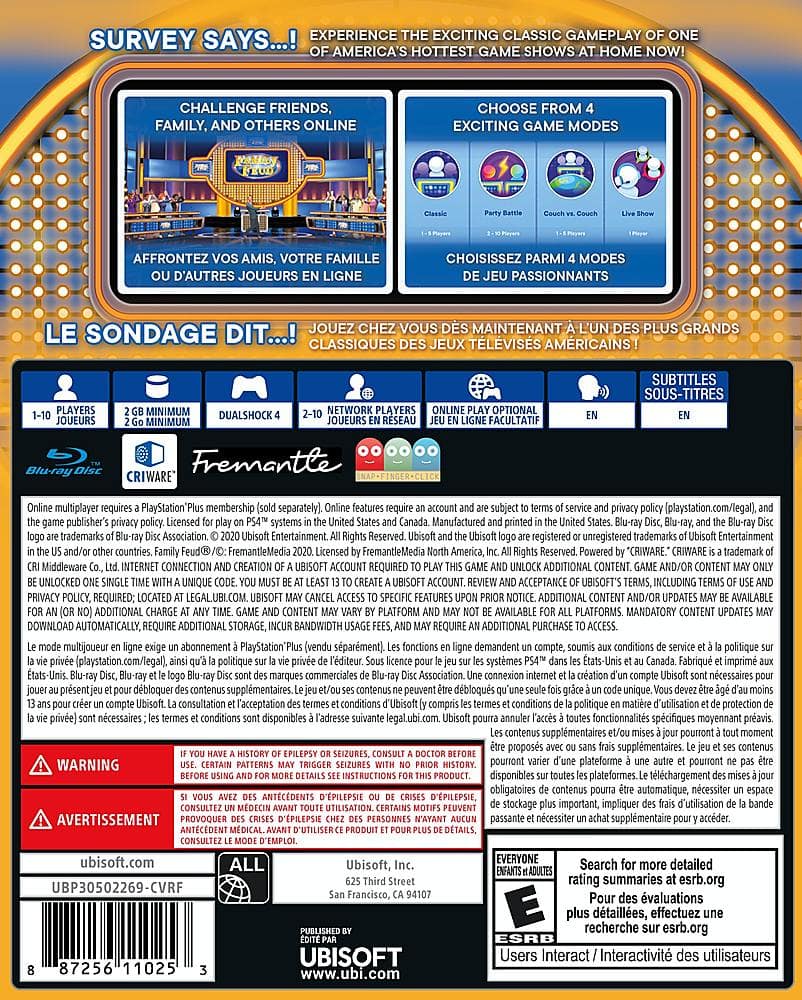 Angle. Ubisoft - Family Feud.