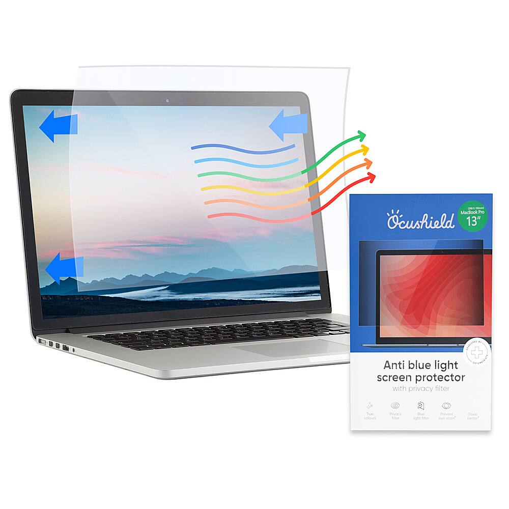 Front. Ocushield - Anti Blue Light Screen Protector for 13" Macbook Pro.