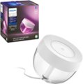 Front Zoom. Philips - Hue Iris White and Color Ambiance Table Lamp - White and Clear.