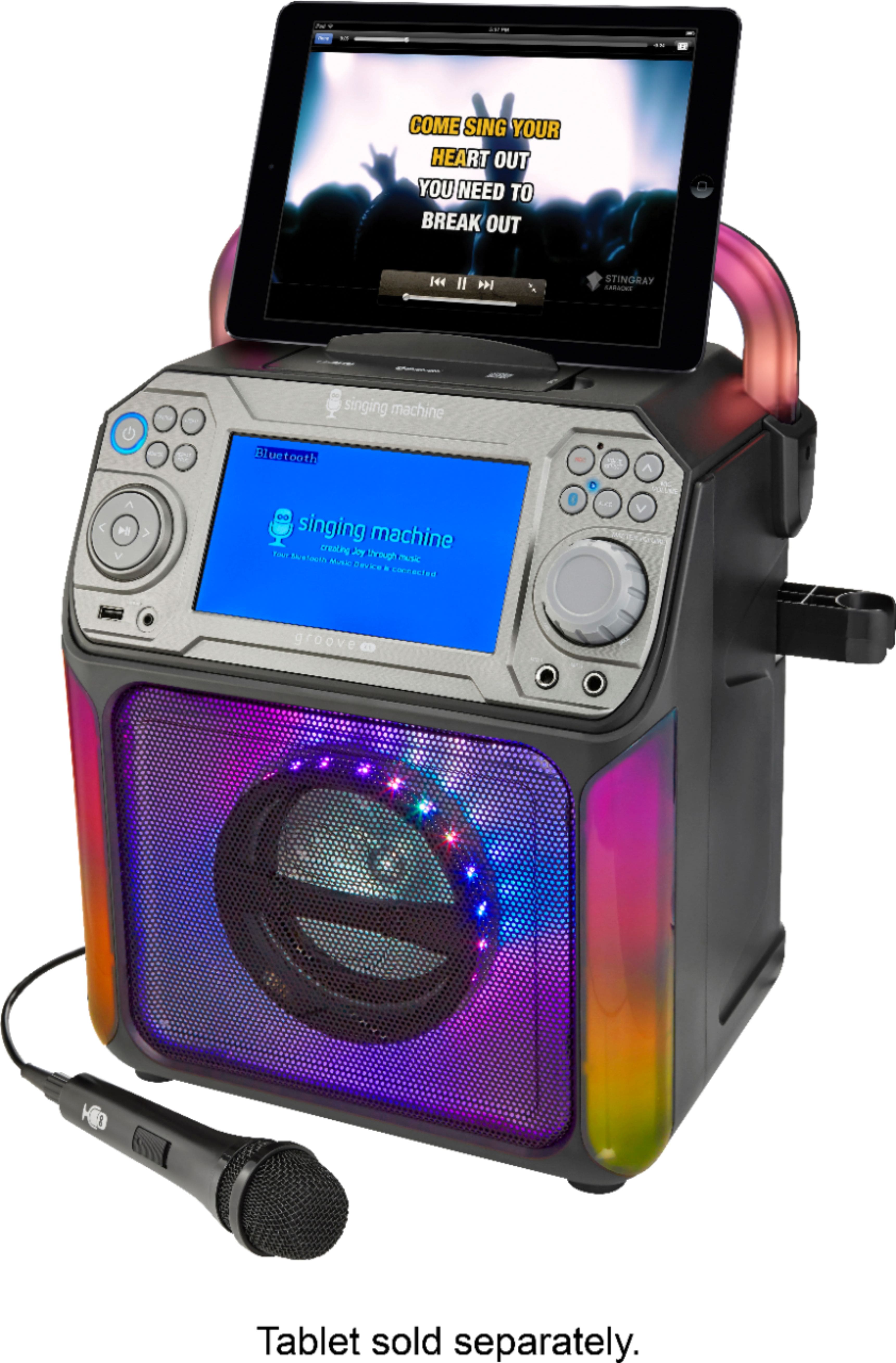 Angle Zoom. Singing Machine - Groove Cube XL Karaoke System - Black.