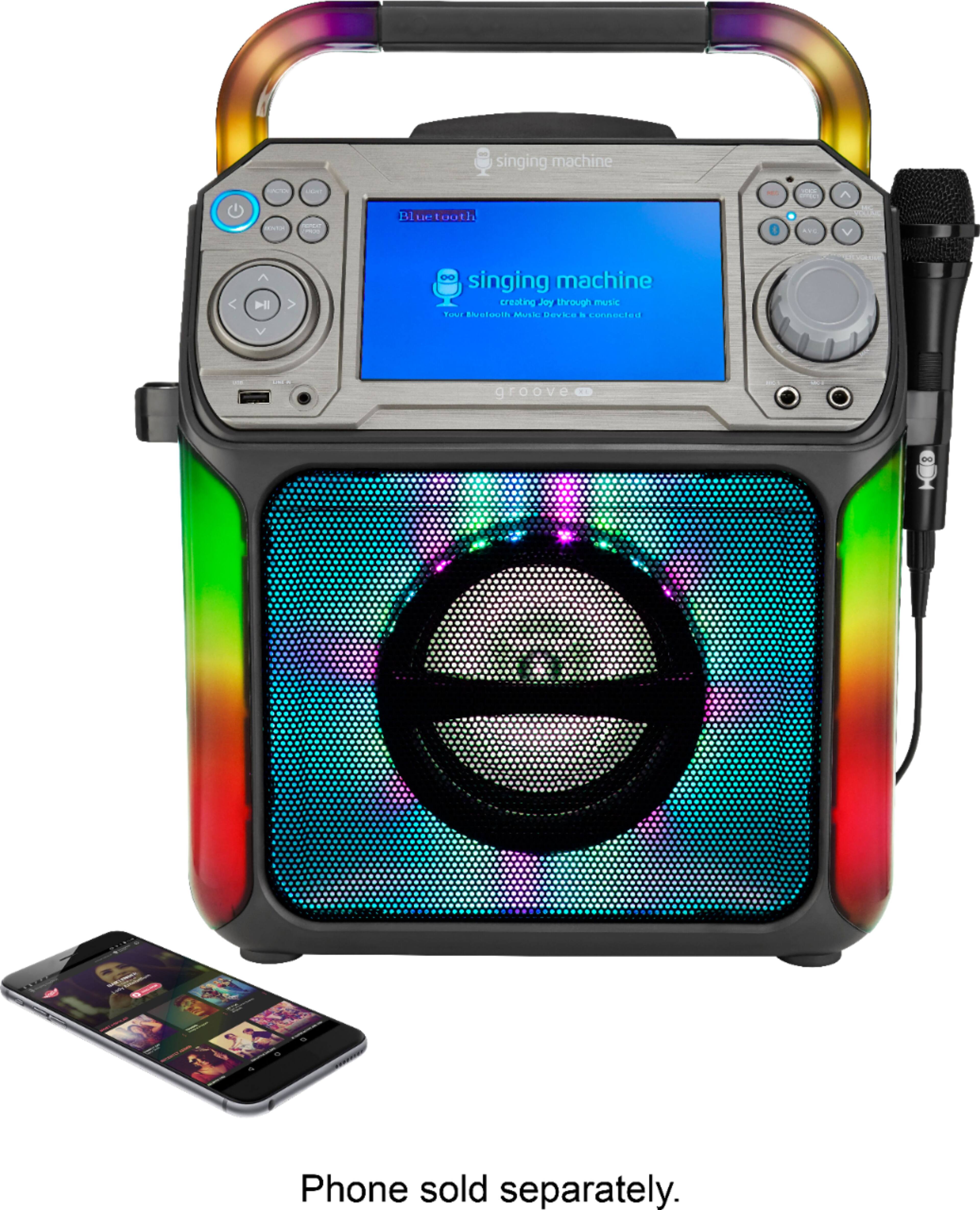 Alt View 11. Singing Machine - Groove Cube XL Karaoke System - Black.