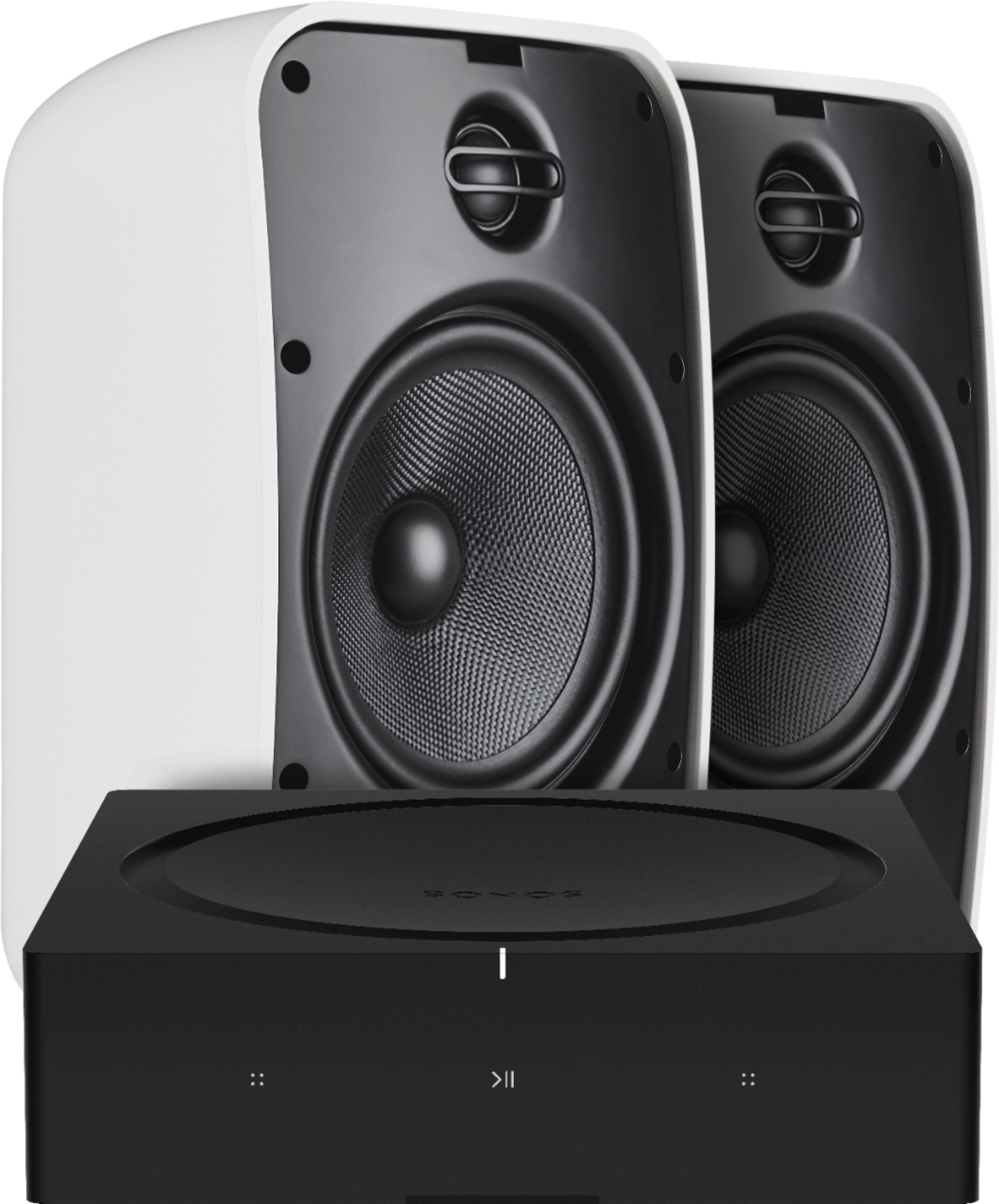 århundrede igennem vokal Sonance MAGO6SYSV3 Mag Series 2.0-Ch. Outdoor Speaker System Powered By  Sonos® (Each) Paintable White 93498 - Best Buy