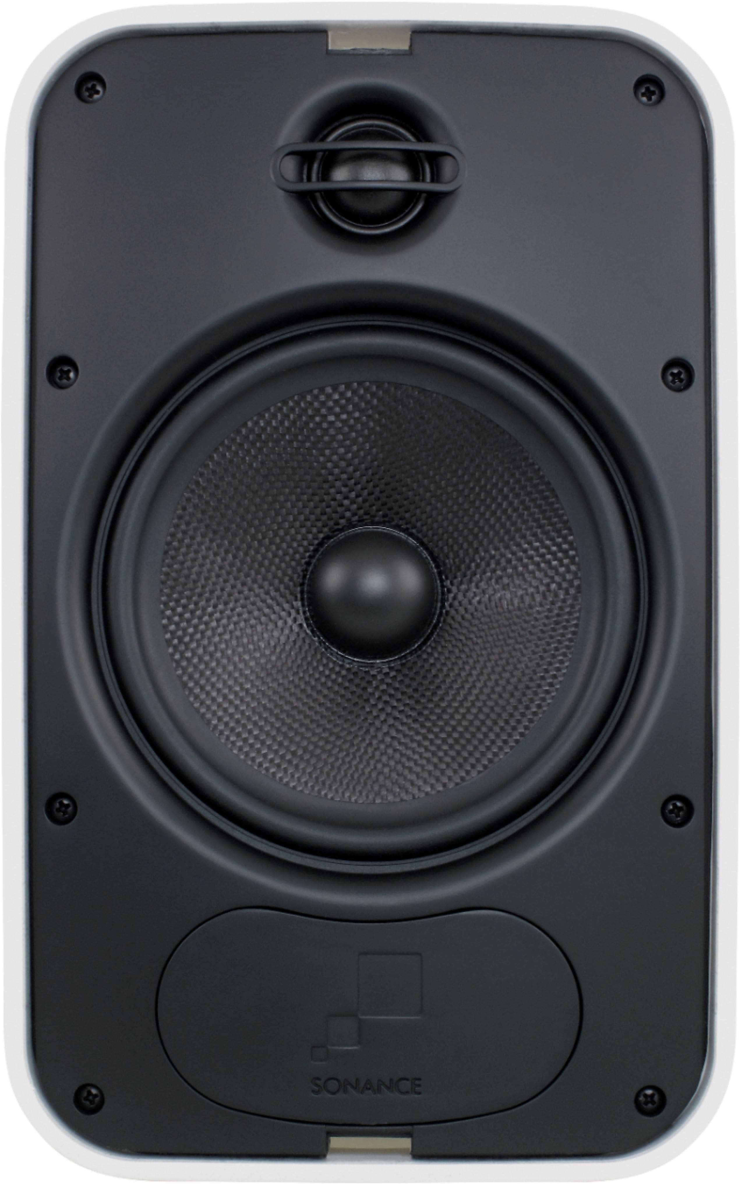 Left. Sonance - MAGO6SYSV3 - Mag Series 2.0-Ch. Outdoor Speaker System Powered By Sonos® (Each) - Paintable White.