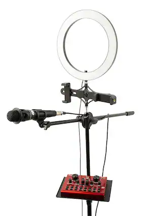 Front. VocoPro - Streamer-Live Karaoke System - Black_red.