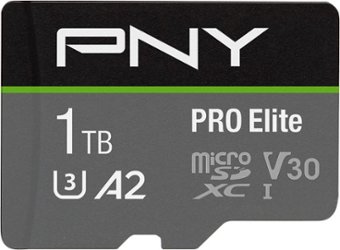 PNY - 1TB PRO Elite Class 10 U3 V30 microSDXC Flash Memory Card - Front_Zoom