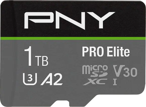 Front. PNY - 1TB PRO Elite Class 10 U3 V30 microSDXC Flash Memory Card.