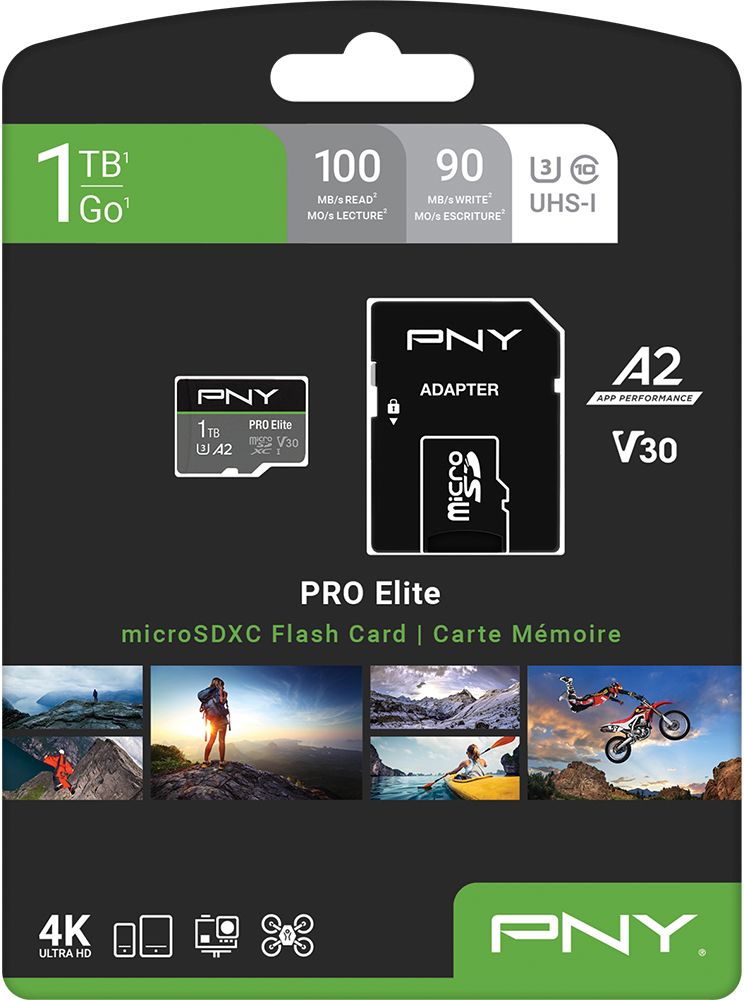 Carte Mémoire Micro SD XC 1 to + Adaptateur SD 1000 Go Pro