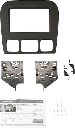 Metra - Dash Kit for Select 2000-2006 Mercedes-Benz S DIN DDIN - Matte Black