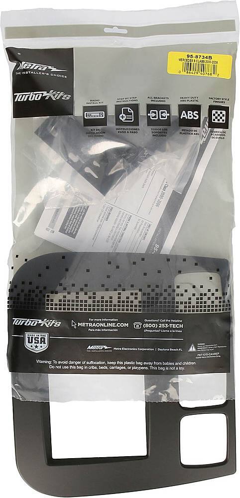 Alt View 17. Metra - Dash Kit for Select 2000-2006 Mercedes-Benz S DIN DDIN - Matte Black.