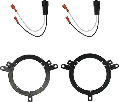 Front. Metra - Combo Speaker Mounting Kit for Select Chrysler 1995-2006 Vehicles - Black.