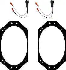 Front. Metra - Speaker Adapter Kit for Jeep Wrangler 1997-2006 Vehicles - Black.