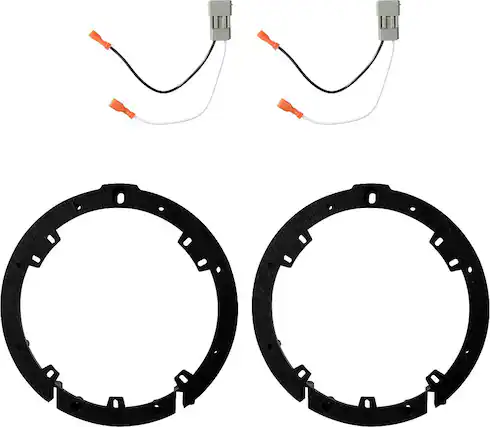 Front. Metra - Speaker Bracket for Select 2002-2023 Volkswagen Jetta - Black.