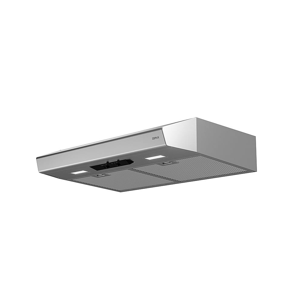 Angle View: Zephyr - Breeze 30 in. 250 CFM Under Cabinet Range Hood with LED Light - Stainless steel