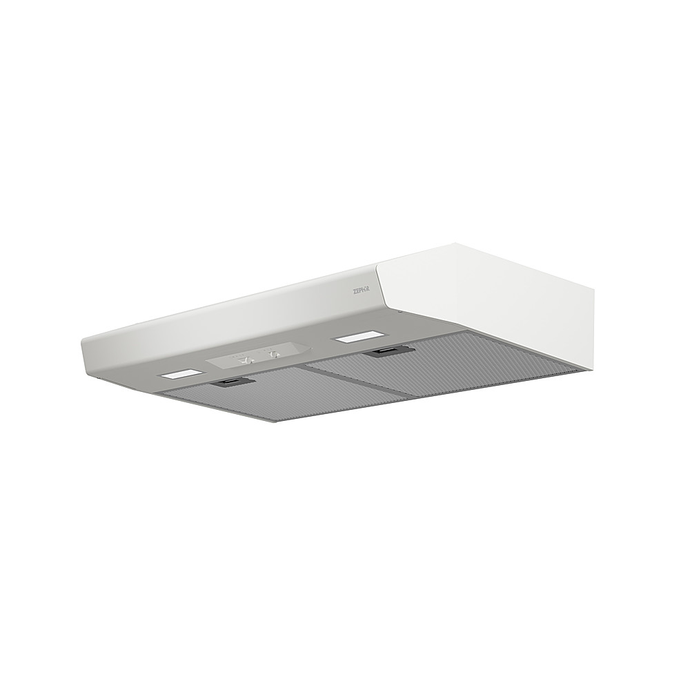 Angle View: Zephyr - Breeze 36 in. 250 CFM Under Cabinet Range Hood with LED Light - Matte white