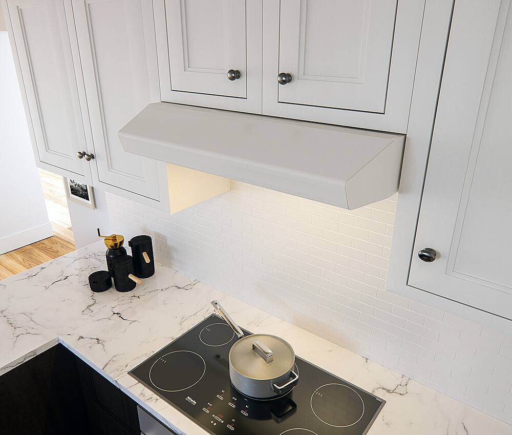 Alt View 14. Zephyr - Breeze 36 in. 250 CFM Under Cabinet Range Hood with LED Light - Matte White.