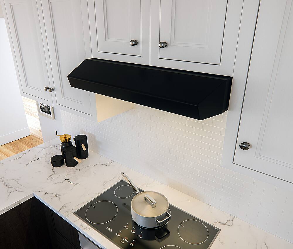 Alt View 14. Zephyr - Breeze 30 in. 250 CFM Under Cabinet Range Hood with LED Light - Black.