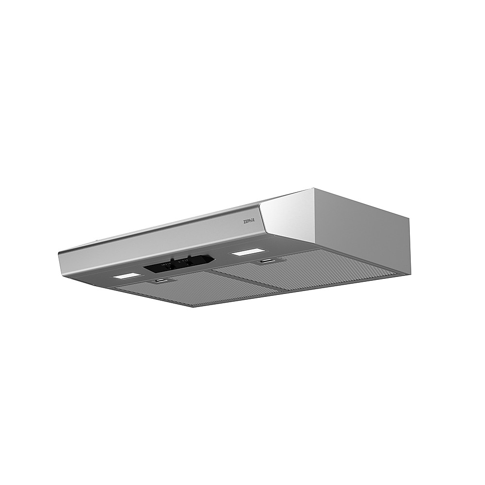 Angle View: Zephyr - Breeze 36 in. 250 CFM Under Cabinet Range Hood with LED Light - Stainless steel