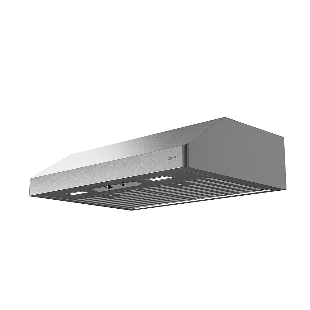 Angle View: Broan - Glacier 30" Convertible Range Hood - Stainless steel