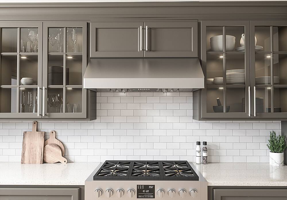 Alt View 11. Zephyr - Tempest I 36 in. 650 CFM Under Cabinet Mount Range Hood with LED Light - Stainless Steel.